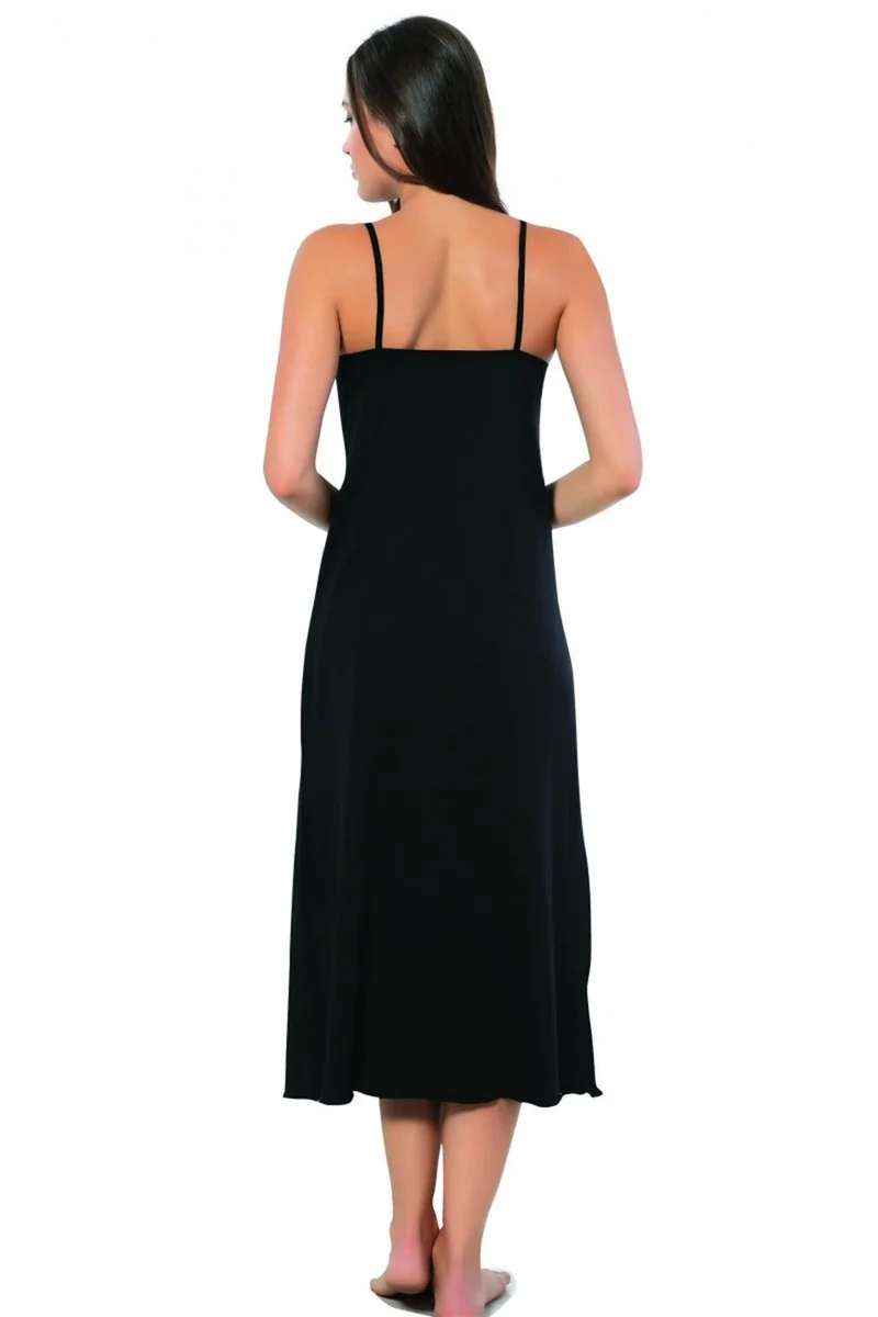 اكبينيز Women's Long Nightgown With Rope Strap 901