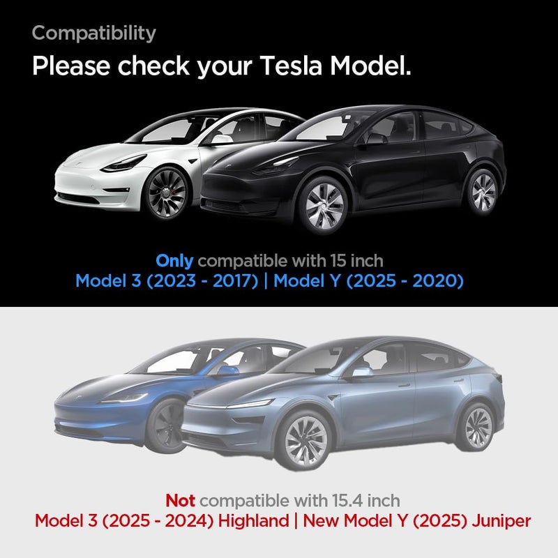 Spigen Tempered Glass Screen Protector [GlasTR EZ FIT] Designed for Tesla Model 3 (2023-2017), Tesla Model Y (2025-2020) 15 inch Dashboard Touchscreen - Matte/Anti Fingerprint - Image 3