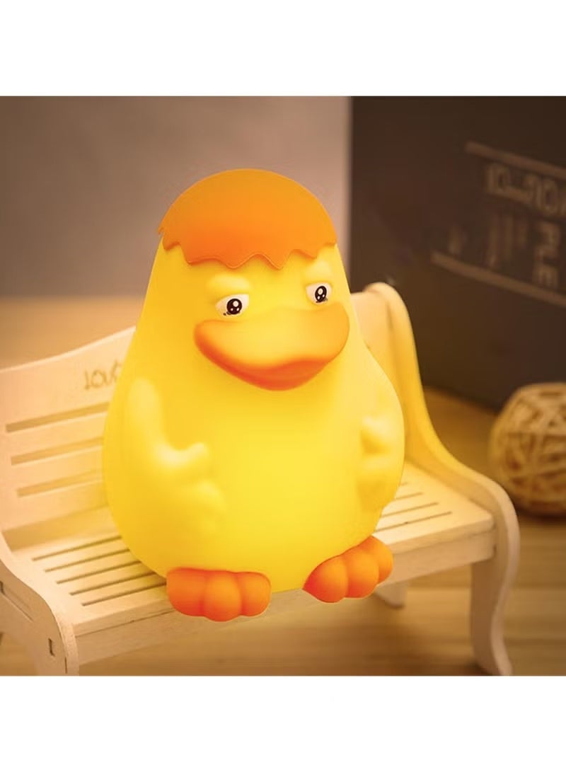 BlueFire Duck Silicone Night Light Timer - Rechargeable, Dimmable, Touch Bedside Lamp, Cute Squishy Table Decor for Kids & Adults, Warm White LED Mood Light for Bedroom, Nursery, Living Room - Image 4