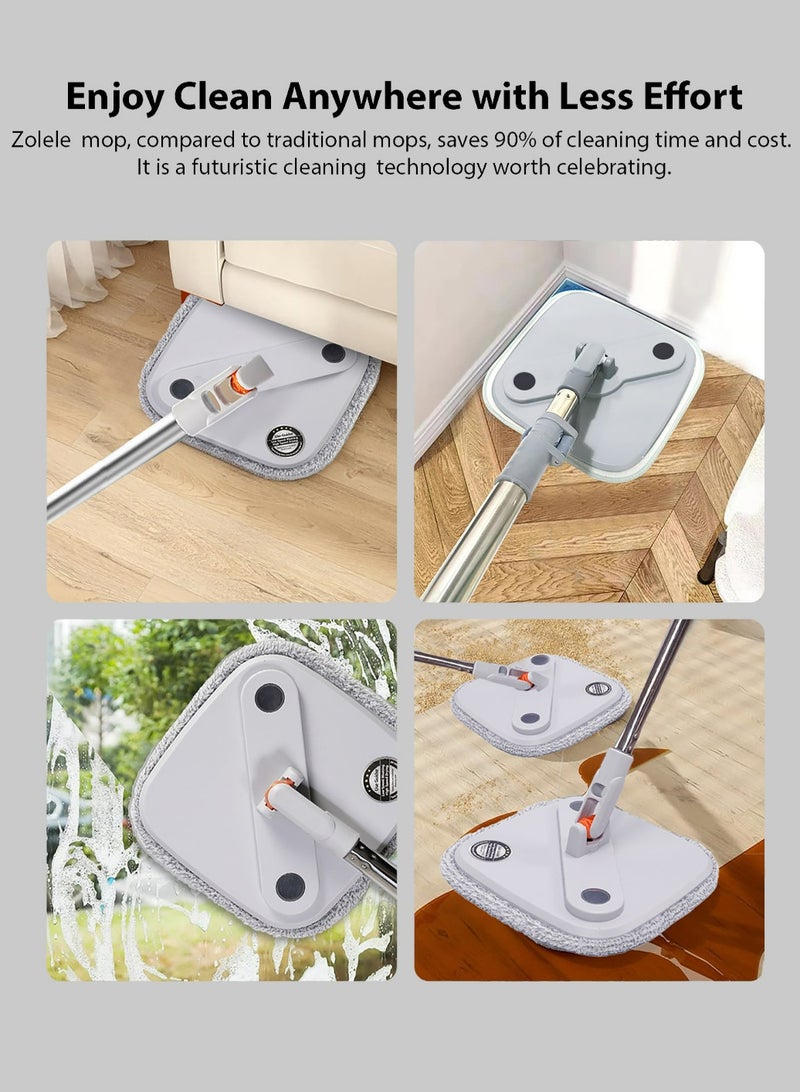 BOMIDI Spin Mop Bucket Set, 360° Rotaing Mop with Self Separation Clean and Dirty Water System, Easy to Wring Floor,Mop With Detachable Mop Head, Suitable for Different Materials Floor Cleaning  M22 - Image 2