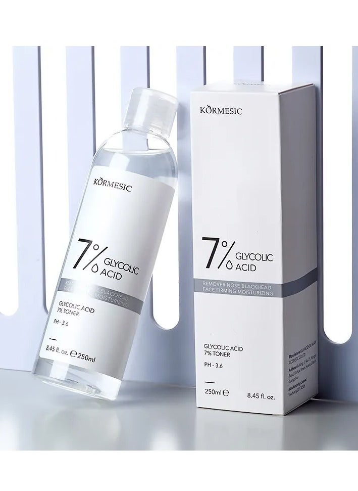 Kormesic 7% Glycolic Acid Toner Refreshing Toner Water Nourish Sooths Skin 250ml  - Image 5