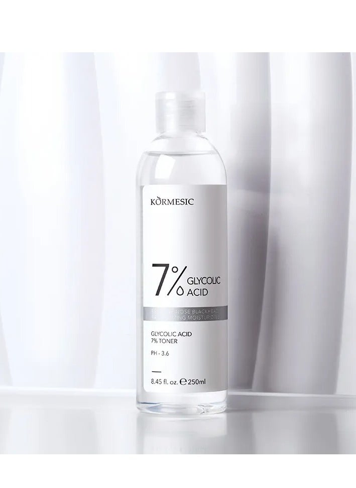 Kormesic 7% Glycolic Acid Toner Refreshing Toner Water Nourish Sooths Skin 250ml  - Image 4