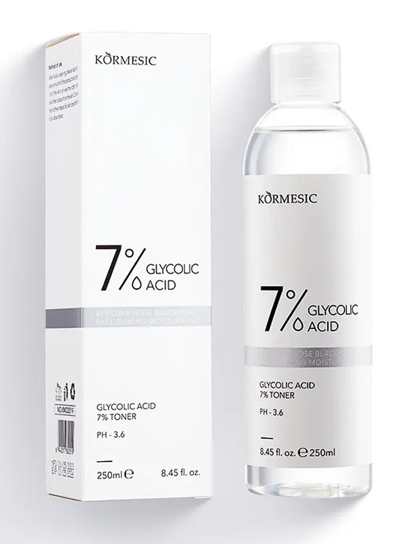 Kormesic 7% Glycolic Acid Toner Refreshing Toner Water Nourish Sooths Skin 250ml  - Image 2