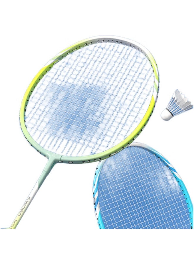 JD.com Jingzao Rainbow 500 Badminton Racket Set, Upgraded Version, Deep Groove Rackets For Training And Competition, 2 Rackets With Shuttlecocks Included - Image 3