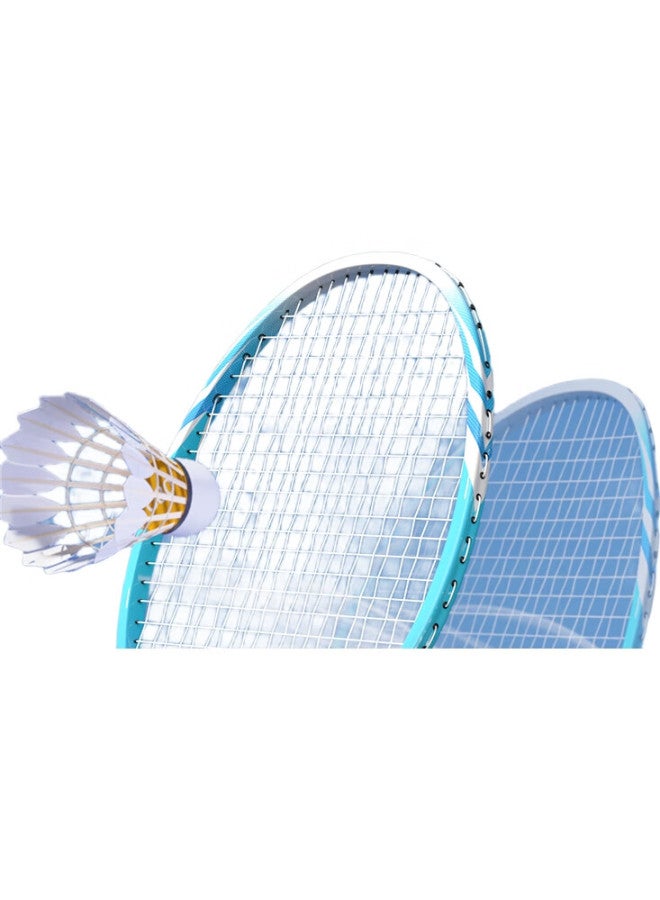 JD.com Jingzao Rainbow 500 Badminton Racket Set, Upgraded Version, Deep Groove Rackets For Training And Competition, 2 Rackets With Shuttlecocks Included - Image 2