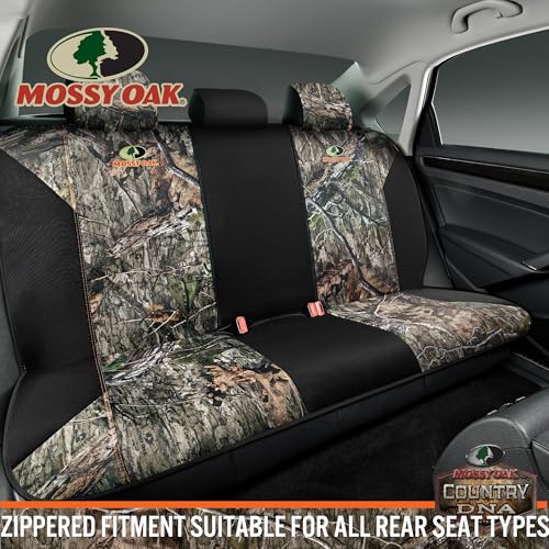 Mossy Oak Low Back Camo Full Size Bench Seat Covers, Universial Fit, Fit Most Rear Seats - Made with Premium Rip-Stop Oxford Fabric - Official Licensed Product - Image 2