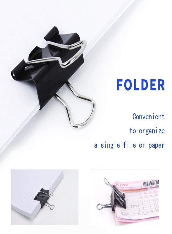 Luxoper Black 25mm Metal Paper Clips Set of 72- Office Binder Clips, Stationery Accessories, Binding Clips for Papers, Office Supplies, Paper Clip Set for School and Home Use - Image 5