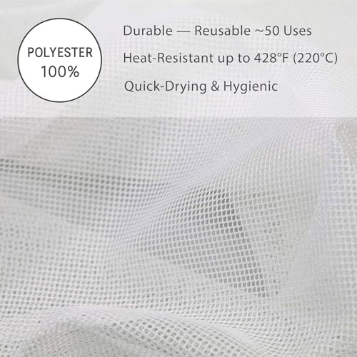 TIKUSAN Japanese Rice Cooker Net Sushi Rice Net Mesh Polyester Napkin Reusable Made in Japan (M Size (30"x30")) White - Image 5