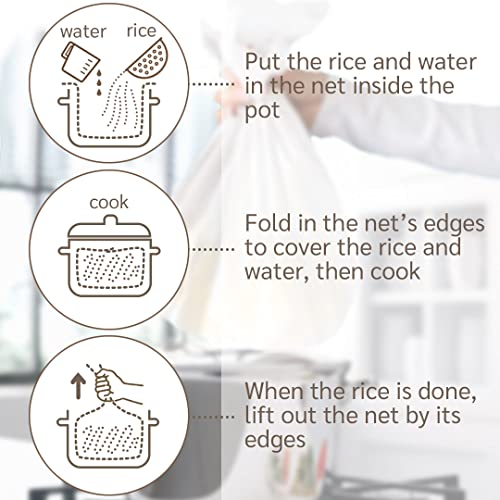 TIKUSAN Japanese Rice Cooker Net Sushi Rice Net Mesh Polyester Napkin Reusable Made in Japan (M Size (30"x30")) White - Image 2