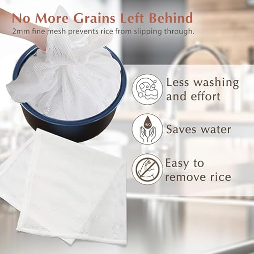 TIKUSAN Japanese Rice Cooker Net Sushi Rice Net Mesh Polyester Napkin Reusable Made in Japan (M Size (30"x30")) White - Image 4