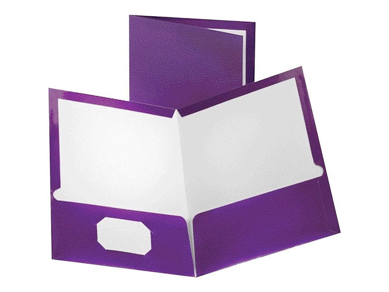 Oxford Metallic Two-Pocket Folders, Purple, Letter Size, 25 per box (5049526), 8-1/2 x 11 Inches - Image 5
