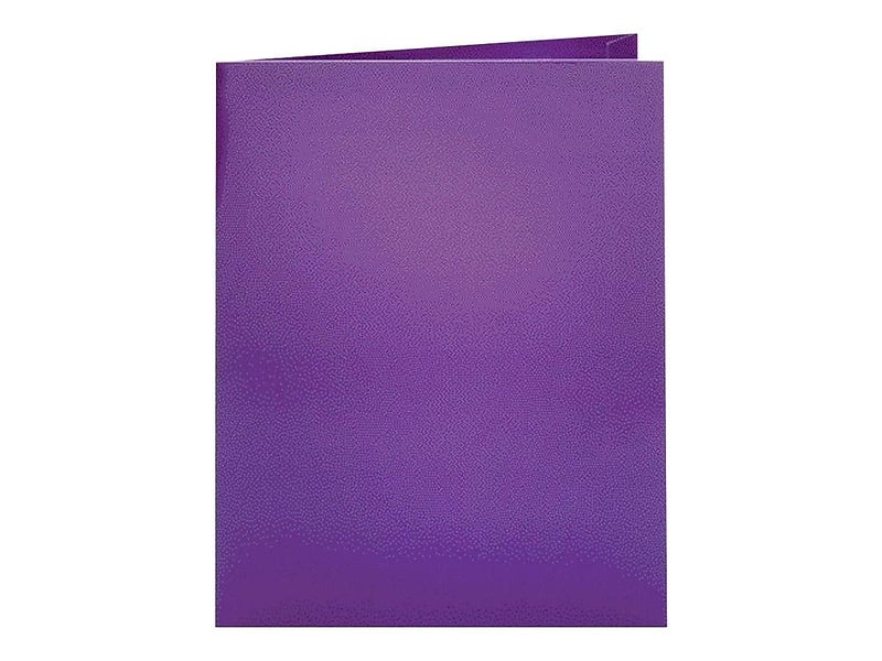 Oxford Metallic Two-Pocket Folders, Purple, Letter Size, 25 per box (5049526), 8-1/2 x 11 Inches - Image 2