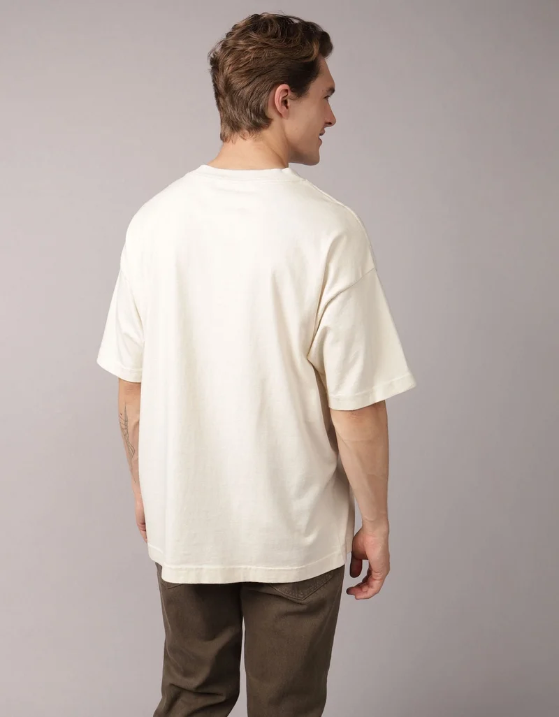 امريكان ايجل تي-شيرت فضفاض مزين بطبعة شعار الماركة