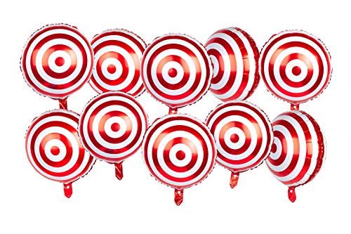 SummitLink Pack of 10 Target Style Balloons PE Helium Foil Balloon Mylar Round 20 - Image 5