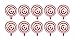 SummitLink Pack of 10 Target Style Balloons PE Helium Foil Balloon Mylar Round 20 - Image 2