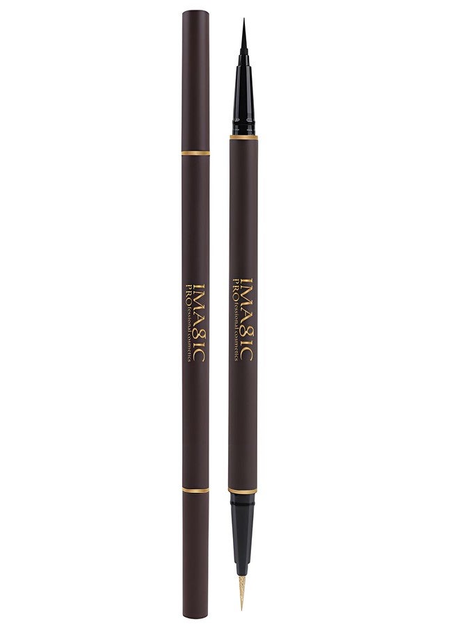 Wismee Double Head Eyeliner Pen, Waterproof Liquid Eyeliner, Long-Lasting, High-Pigmented Liner, Vegan & Cruelty-Free, Black & Gold - Image 1