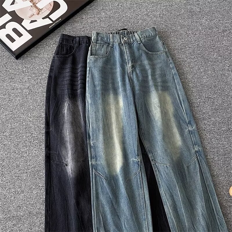 Unisex Classic Denim Jeans Loose Fit Daily Outdoor Wear - Image 3