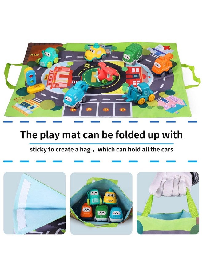 ALASOU ALASOU 8 PCS Baby Cranes Car Toys with Playmat/Storage Bag|1st Birthday Gifts for Toddler Toys Age 1-2|Baby Toy for 1 2 Year Old Boy|1 2 Year Old Boy Birthday Gift for Infant 12 18 Months - Image 4