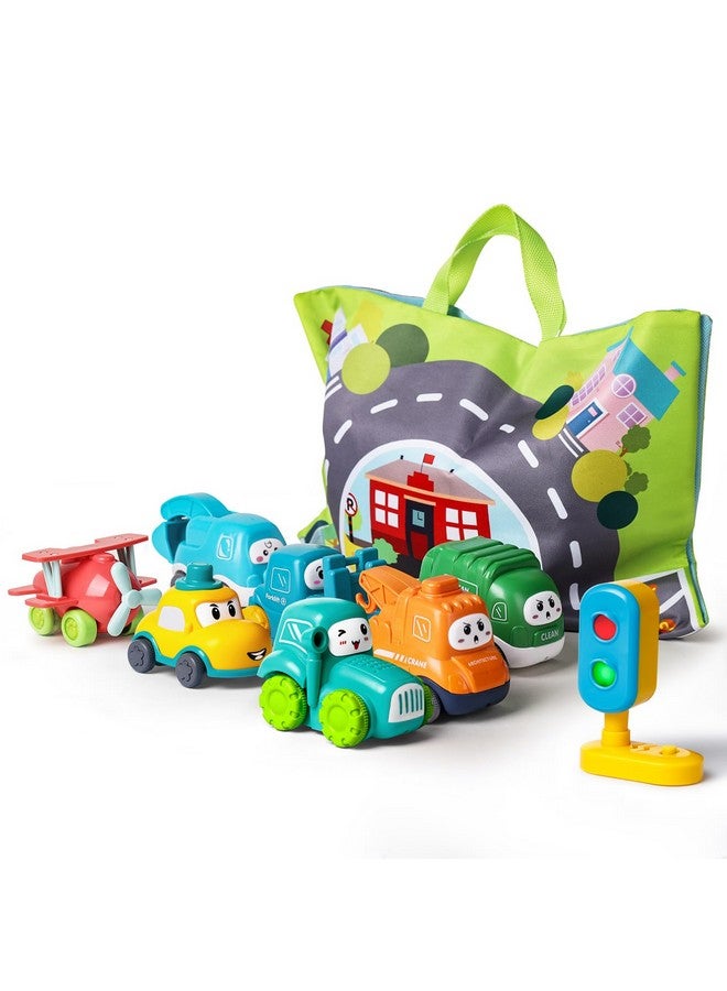 ALASOU ALASOU 8 PCS Baby Cranes Car Toys with Playmat/Storage Bag|1st Birthday Gifts for Toddler Toys Age 1-2|Baby Toy for 1 2 Year Old Boy|1 2 Year Old Boy Birthday Gift for Infant 12 18 Months - Image 1