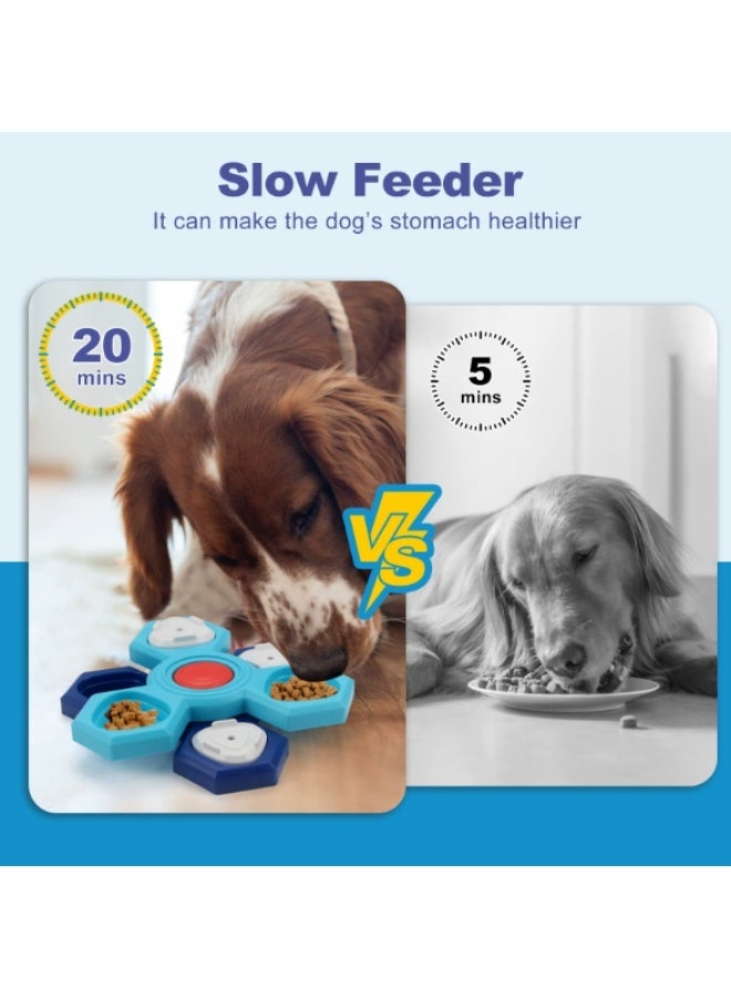 الكلب وجبة خفيفة لغز تدوير بطيء [طبقة مزدوجة] لعبة تغذية ، موزع وجبة خفيفة طعام الكلب / تغذية بطيئة / لعبة غنية تفاعلية ، مناسبة للكلاب الكبيرة / المتوسطة / الصغيرة ، ومخلل الجرو الممل والتحفيز العقلي - Image 3