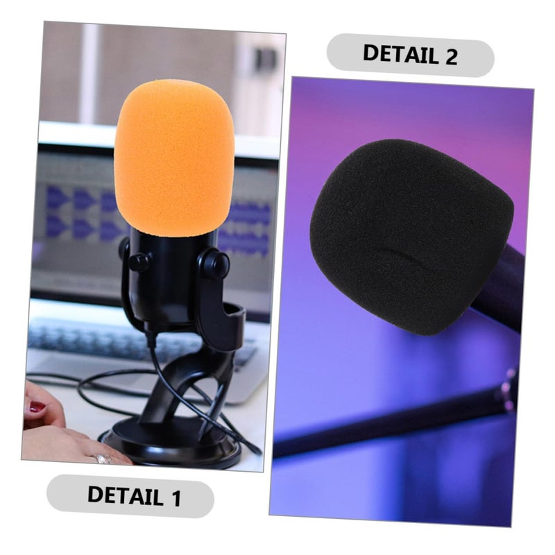 12Pcs Black Microphone Pop Filter Windscreen Sponge Cover For Stage Handheld Mic - Image 5