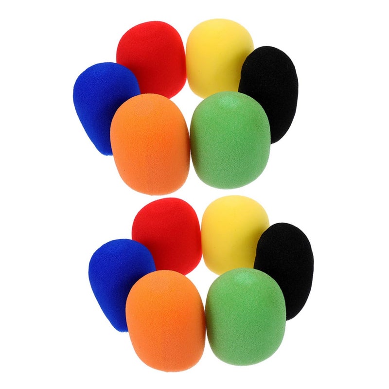 12Pcs Black Microphone Pop Filter Windscreen Sponge Cover For Stage Handheld Mic - Image 2