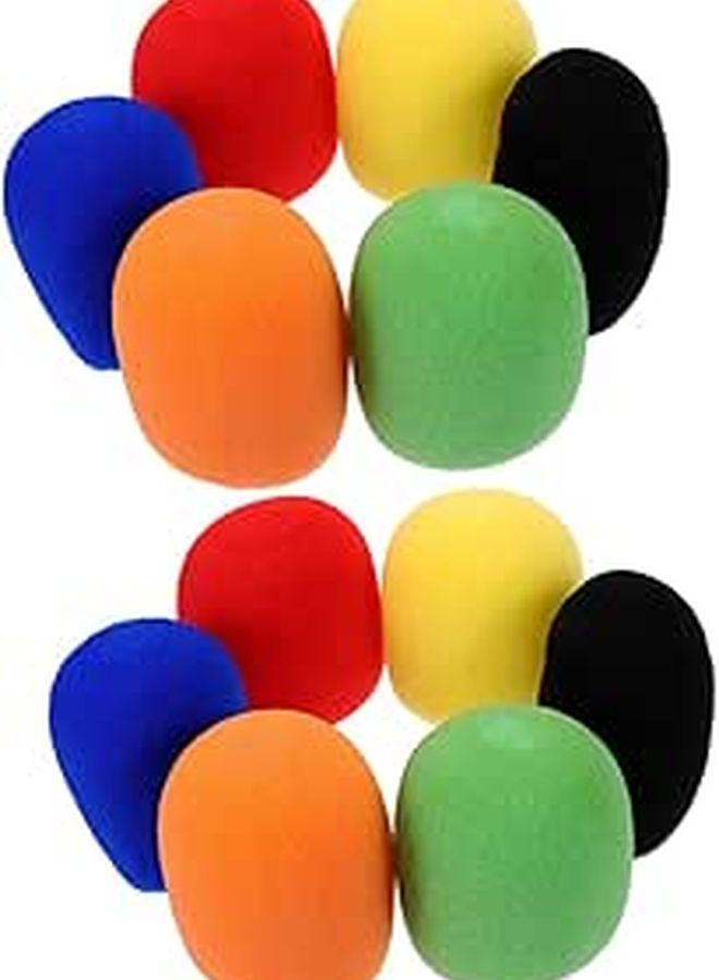 12Pcs Black Microphone Pop Filter Windscreen Sponge Cover For Stage Handheld Mic - Image 1