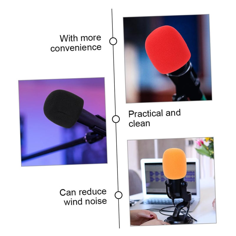 12Pcs Black Microphone Pop Filter Windscreen Sponge Cover For Stage Handheld Mic - Image 4