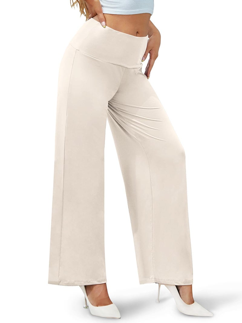 Arolina Women's Stretchy Wide Leg Palazzo Lounge Pants Casual Comfy High Waist Palazzo Pants - Image 2