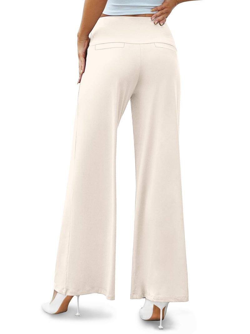 Arolina Women's Stretchy Wide Leg Palazzo Lounge Pants Casual Comfy High Waist Palazzo Pants - Image 4