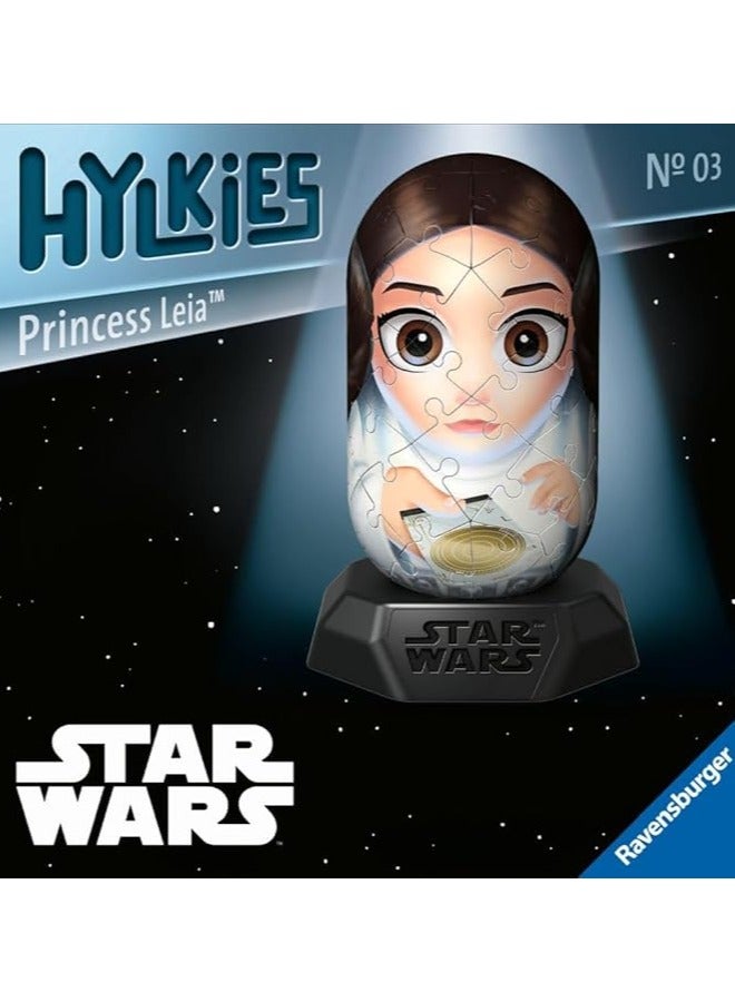 Ravensburger Hylkies Star Wars Princess Leia 3D Puzzle – 54 Premium Plastic Capsules Pieces, 12 cm Tall Model with Display Stand, Numbered Build, No Glue | 12001014‑2 - Image 1