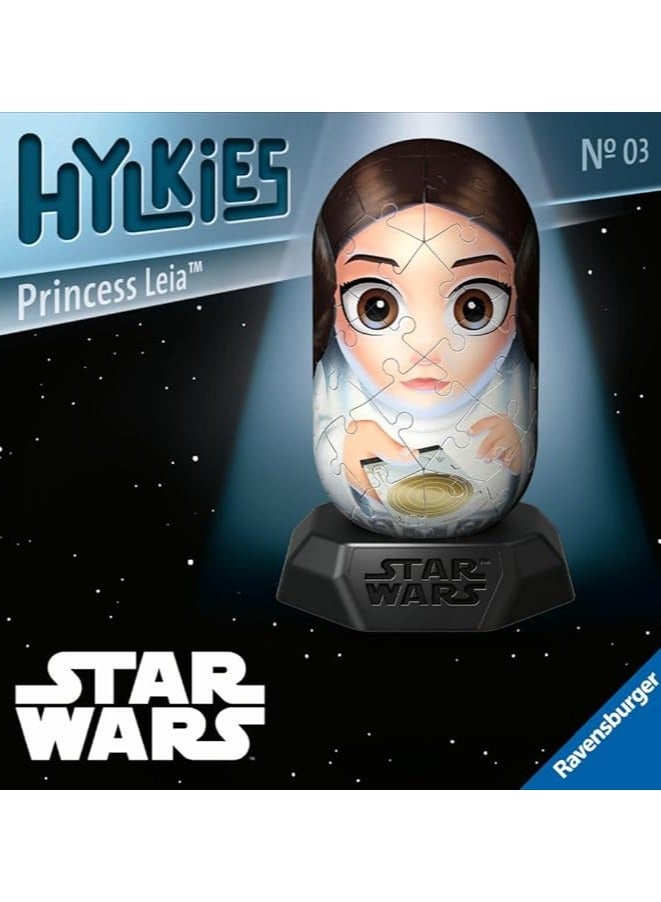 Ravensburger Hylkies Star Wars Princess Leia 3D Puzzle – 54 Premium Plastic Capsules Pieces, 12 cm Tall Model with Display Stand, Numbered Build, No Glue | 12001014‑2 - Image 3