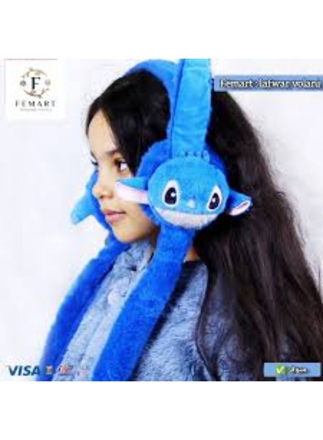 Winter ear protectors for children, with a Stitch design and movable ears, for kids - Image 2