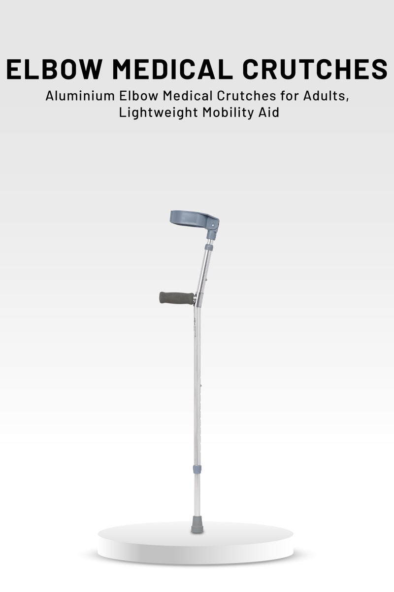 Aidplus Aluminium Elbow Medical Crutches for Adults, Lightweight Mobility Aid  - Image 2