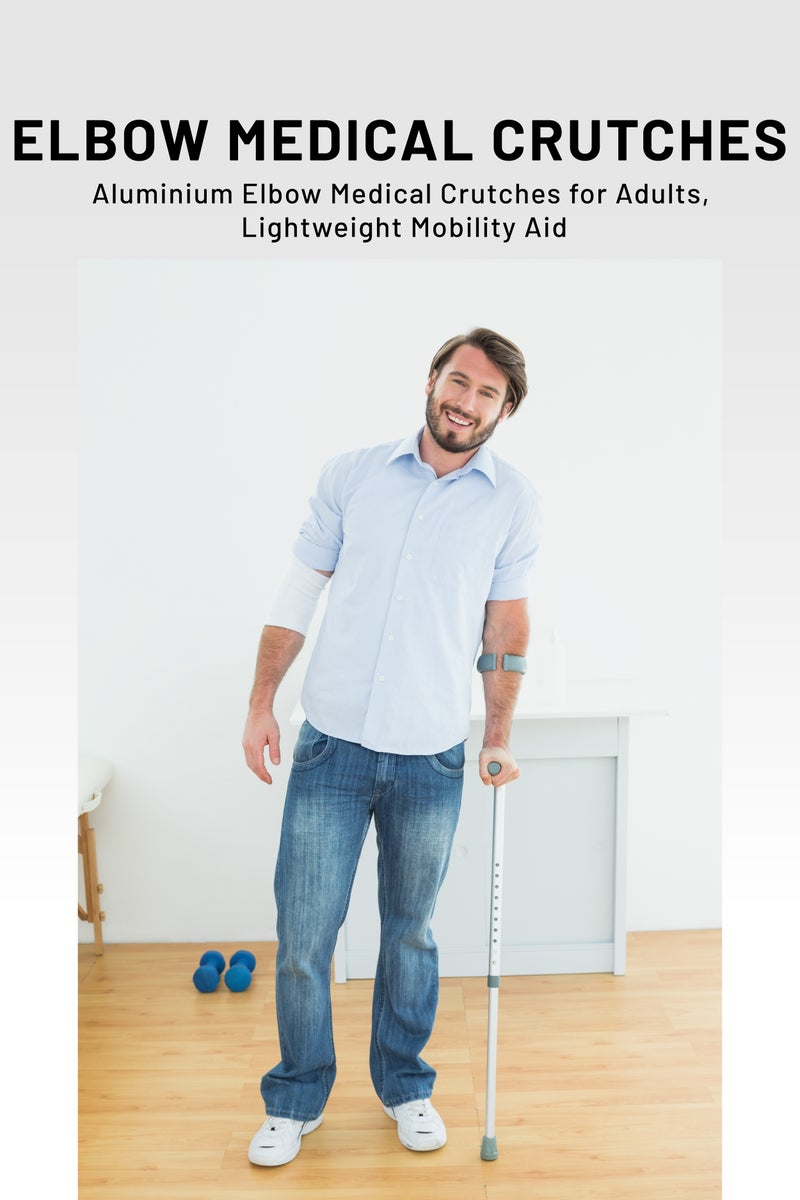 Aidplus Aluminium Elbow Medical Crutches for Adults, Lightweight Mobility Aid  - Image 4