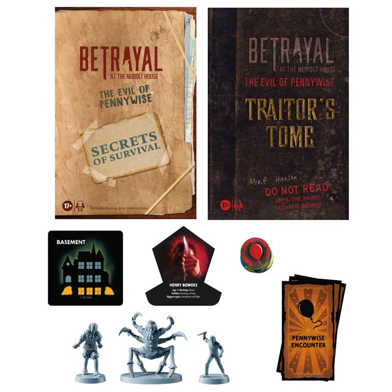 Avalon Hill Hasbro Gaming Avalon Hill Betrayal at The Neibolt House: The Evil of Pennywise Expansion | Ages 17+ | 3-6 Players - Image 3