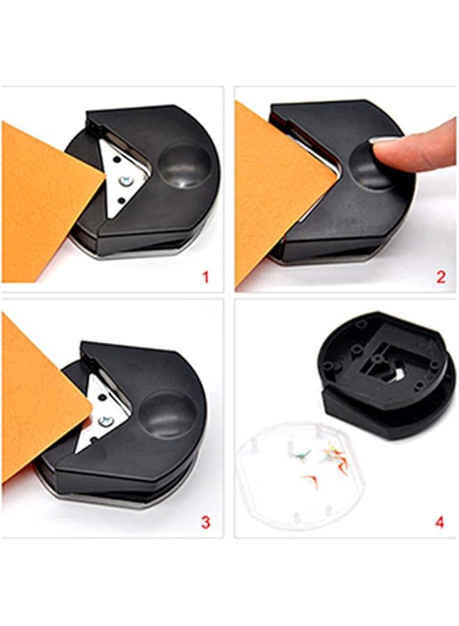 إيروريكس أداة تقطيع زوايا ورقية دائرية مقاس 4 مم R4 لبطاقات الصور وأدوات تقطيع ورقية دائرية صغيرة سوداء من البلاستيك أداة تقطيع زوايا ورقية - Image 3