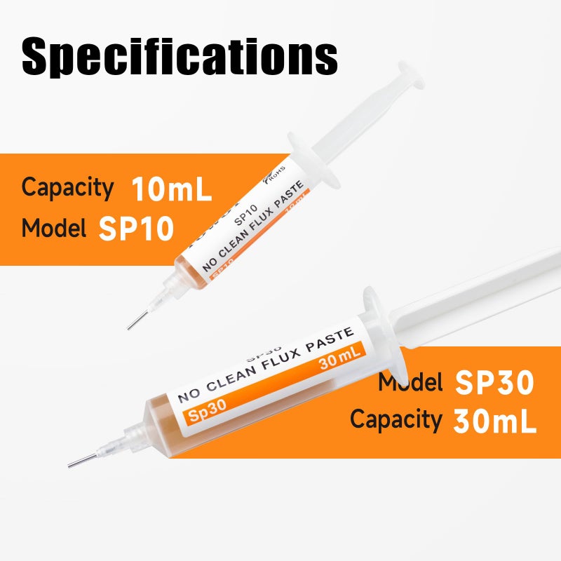 TOWOT No-Clean Soldering Flux Paste for Electronics, 10 ml, Pneumatic Dispenser with Plunger & Dispensing Tip - Image 2