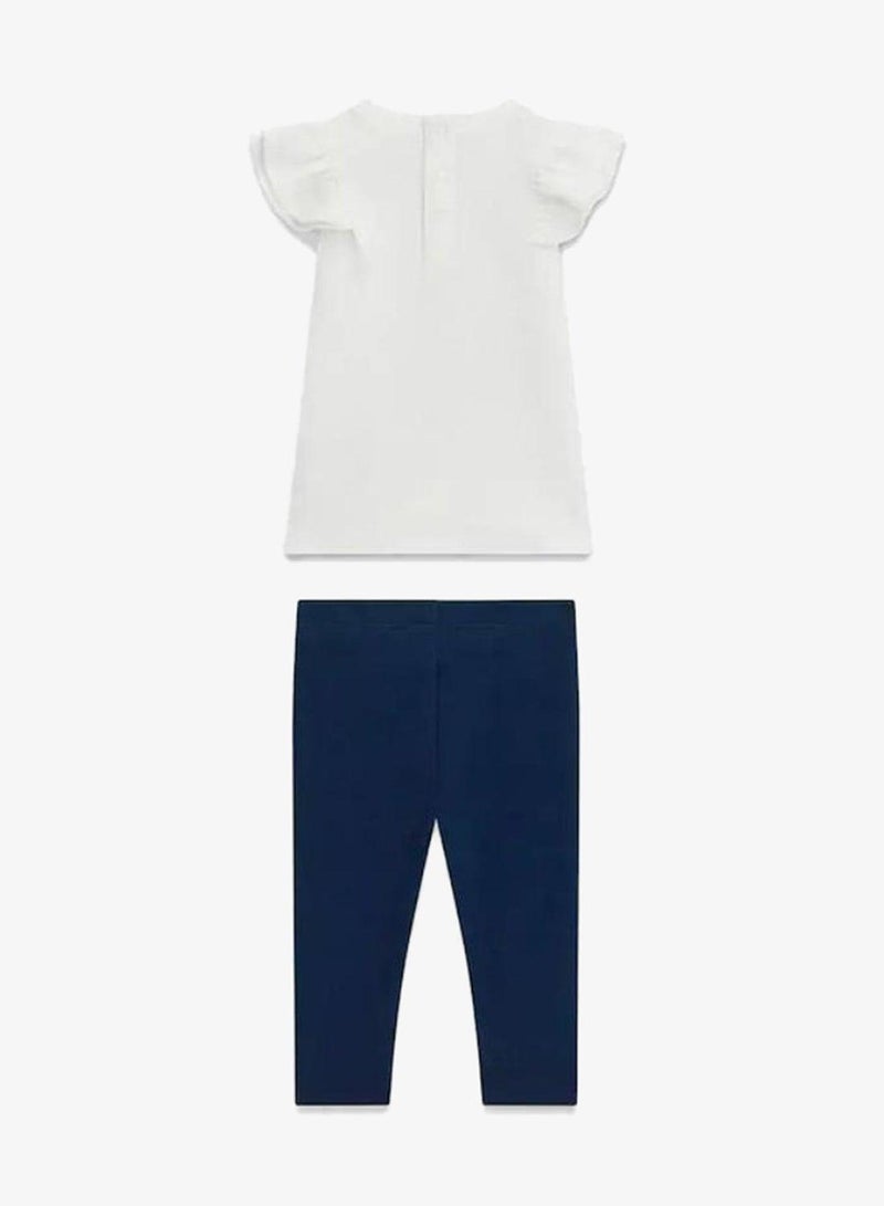 GUESS Infant Crew Neck T-Shirt And Leggings Set - Image 3