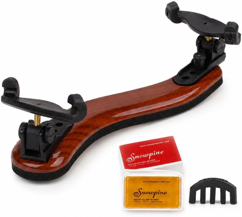 AMZZ Maple Wood Violin Shoulder Rest for 4/4 and 3/4 Violins, Collapsible and Height Adjustable, Fits 3/4 to 4/4 Violins and 12-13" Violas, Comfortable for Better Playing Experience. - Image 1