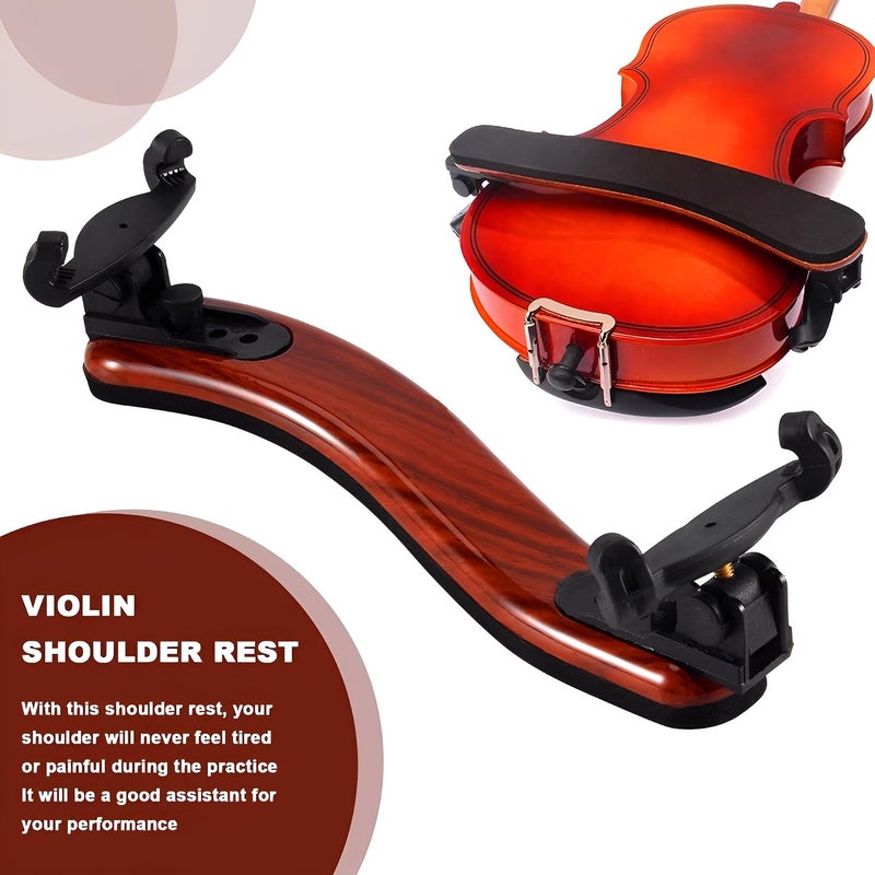 AMZZ Maple Wood Violin Shoulder Rest for 4/4 and 3/4 Violins, Collapsible and Height Adjustable, Fits 3/4 to 4/4 Violins and 12-13" Violas, Comfortable for Better Playing Experience. - Image 3