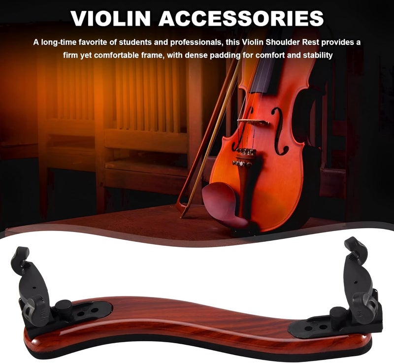 AMZZ Maple Wood Violin Shoulder Rest for 4/4 and 3/4 Violins, Collapsible and Height Adjustable, Fits 3/4 to 4/4 Violins and 12-13" Violas, Comfortable for Better Playing Experience. - Image 5