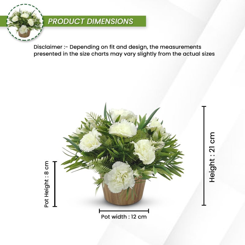 fancymart Artificial Flower Grass in Wood Pot Home Office Decor Elegant Potted Plant for TabletopShelves Enhancement - Image 4