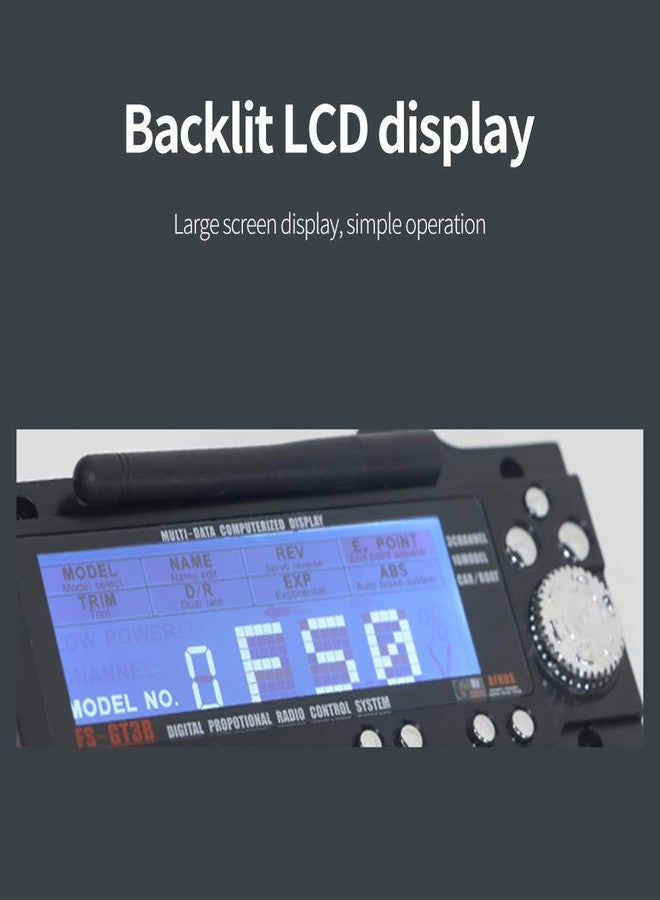 GoolRC Flysky FS-GT3B 2.4G 3CH Transmitter Remote Controller with FS-GR3E Receiver for RC Car Crawler Boat - Image 4