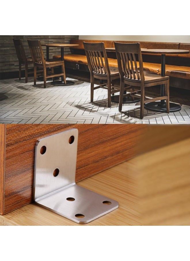 Rubik Corner Angle Connecting Bracket Brace Plates with Screws, Timber Joining Fixing Repair L Connector for Shelf Furniture Chair Table Cabinet Bed (41x41x39mm - 4pcs)  - Image 5