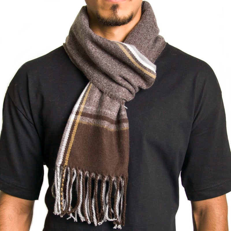 Alpine Swiss Mens Plaid Scarf Soft Winter Scarves Unisex,Fall Plaid,One Size - Image 1