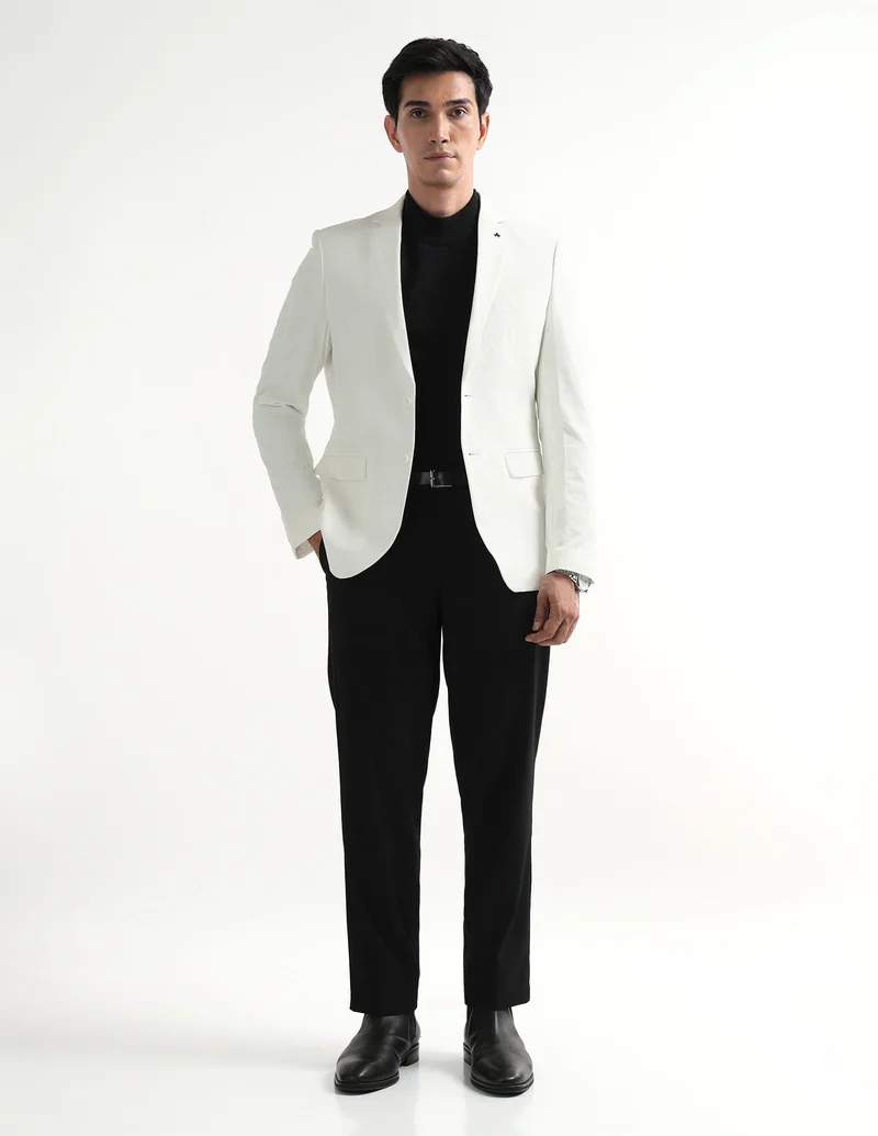 Arrow White Zero Calorie Slim Fit Velocity Blazer for Men | Best Price UAE