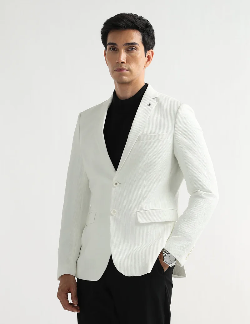 Arrow White Zero Calorie Slim Fit Velocity Blazer for Men | Best Price UAE