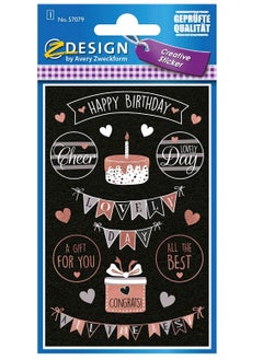AVERY 1-Sheet Gloss Effect Birthday Sticker  - Image 1