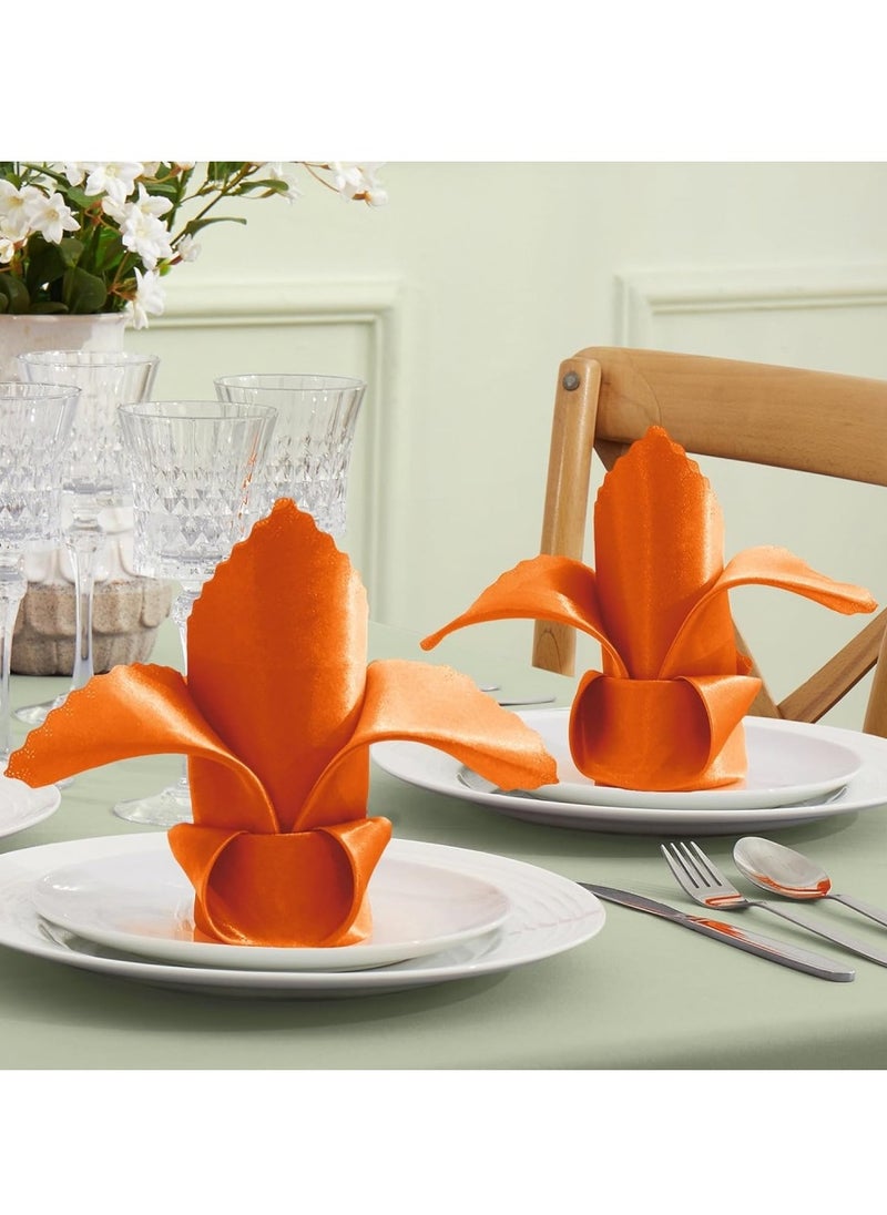 Y&D 30 Pieces Of Soft High Density Satin Napkin Cloth For Hotel Restaurant 43*43CM  - Image 5